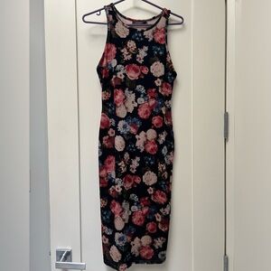 Asos Midi Floral Velvet Dress